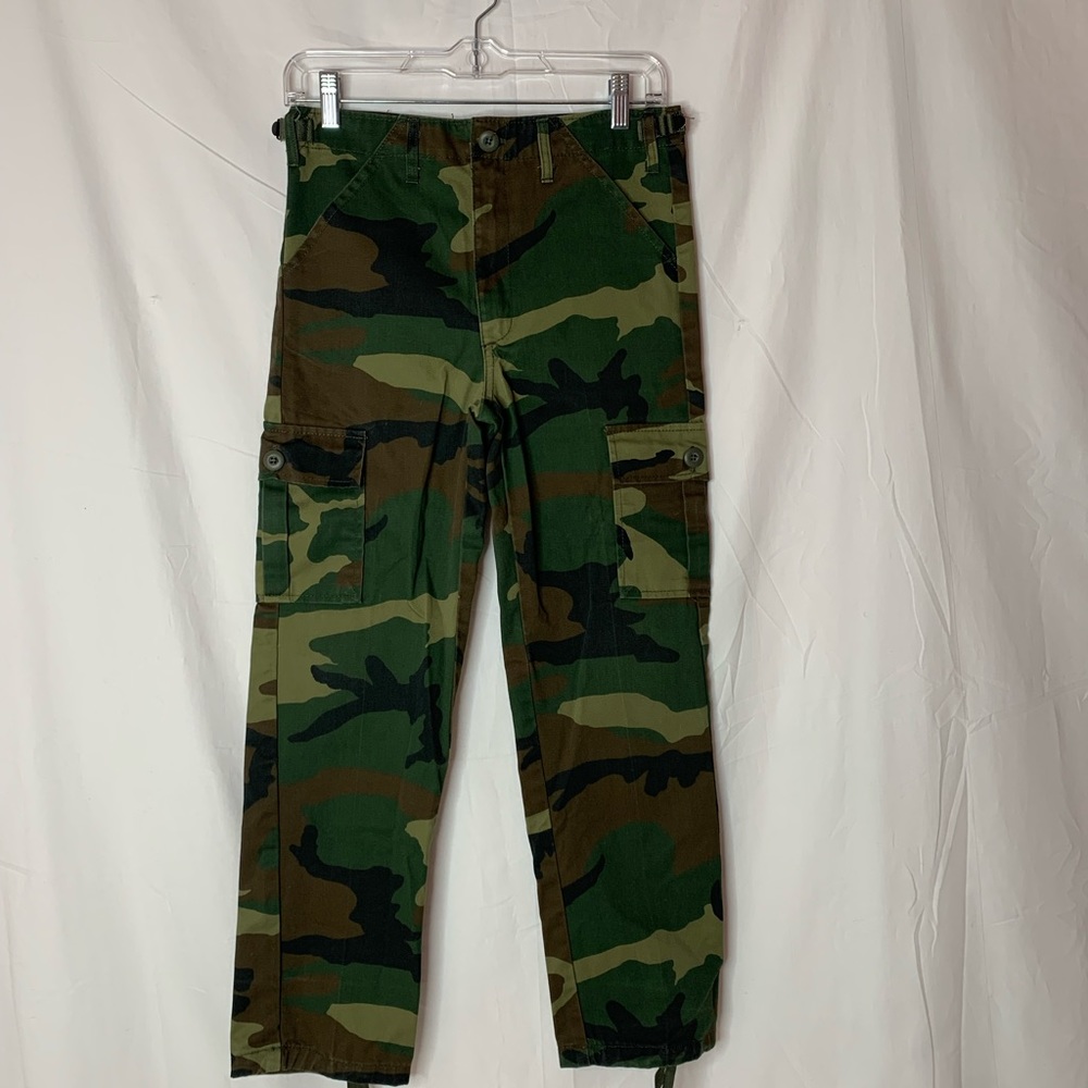 Rothco kids cargo pants 14 unisex pockets waist tabs ankle ties